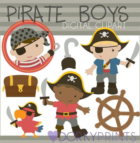 Pirate Boys Kid Clipart