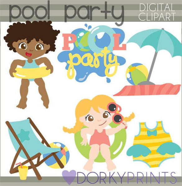 clip art pool party
