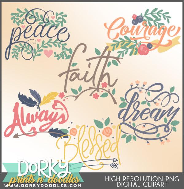 Positive Words Clipart