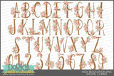 Pretty Dogwood Alphabet Clipart - Dorky Doodles