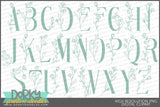 Pretty Floral Frame Alphabet Clipart - Dorky Doodles