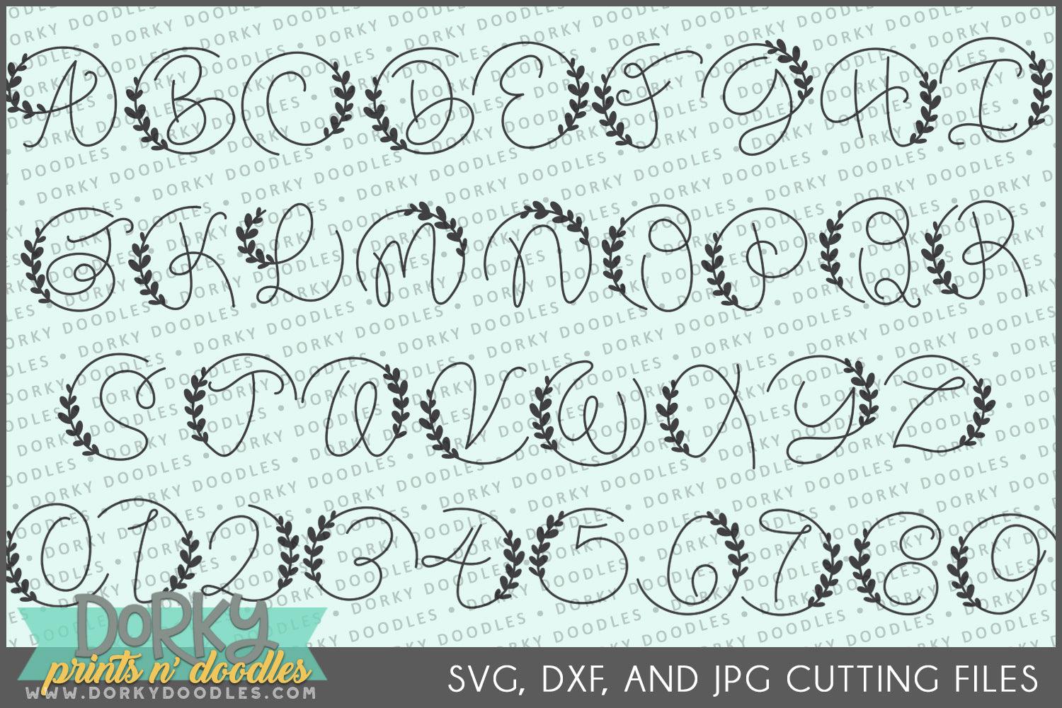 Pretty Font DXF and SVG Cuttable Files – Dorky Doodles