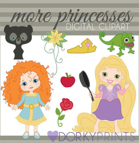 Princess and Accessories Character Clipart