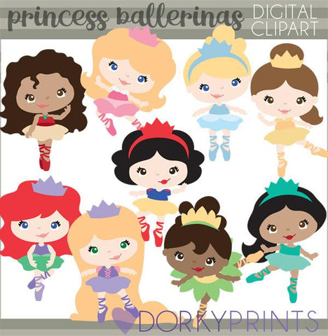 Princess Ballerina Character Clipart