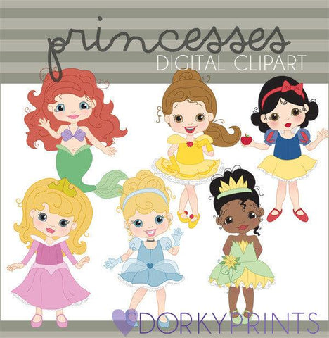 Princess Set 1 Character Clipart