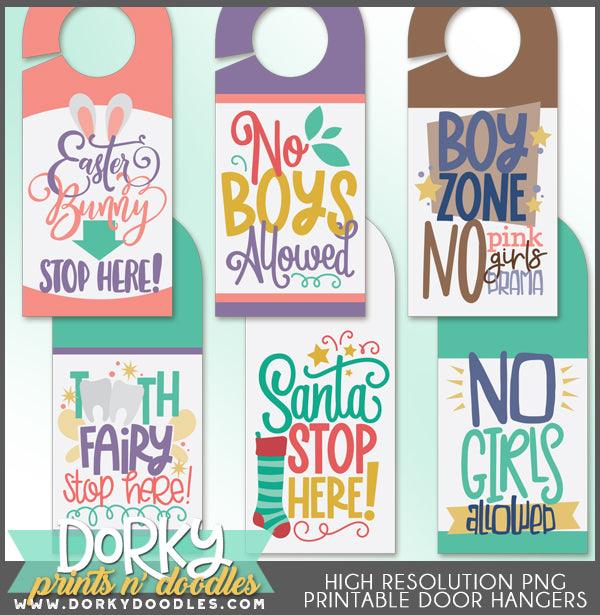 Print and Cut Door Hanger Clipart