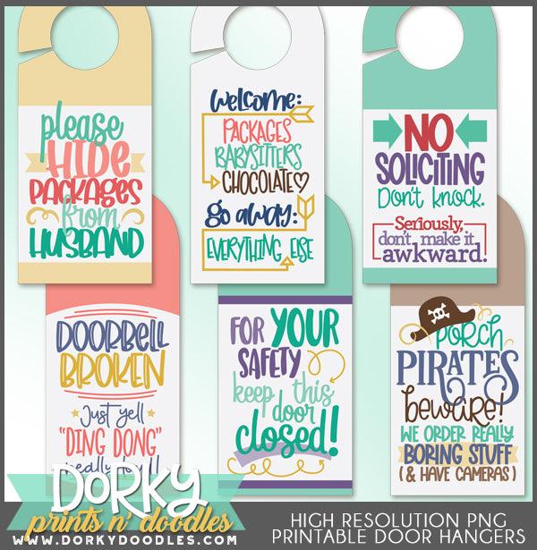 Print and Cut Door Hanger Clipart