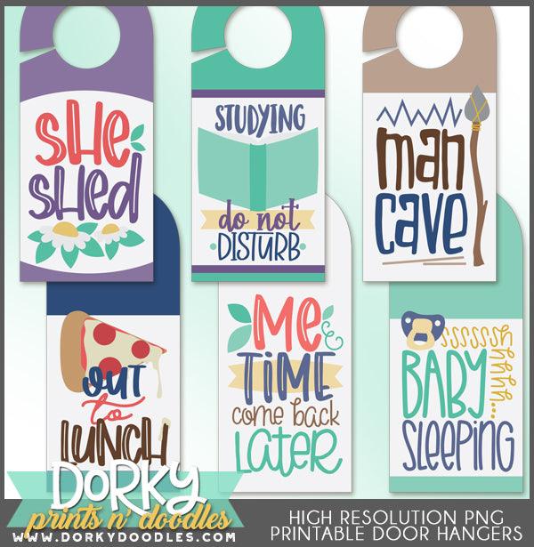 Print and Cut Door Hanger Clipart