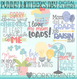 Punny Mother's Day Word Art Holiday Clipart