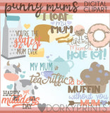Punny Mum's Day Word Art Holiday Clipart