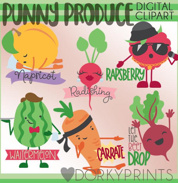 Punny Produce Food Clipart