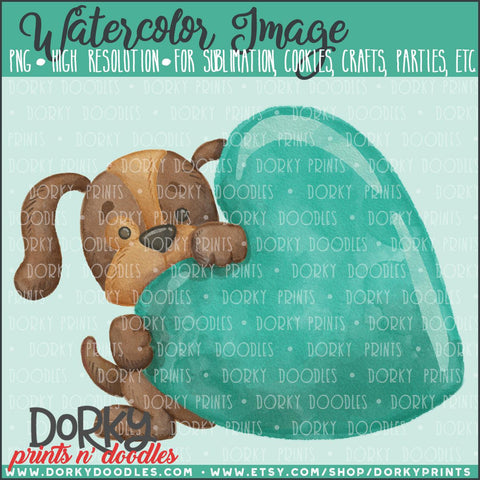Puppy Love Valentine's Day Watercolor PNG