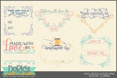 Quilt Gift Tags Clipart