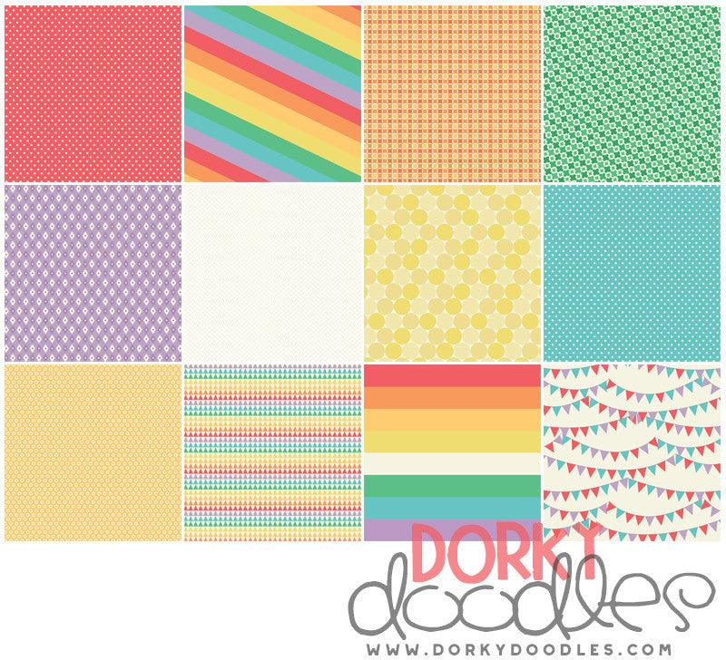 Rainbow Digital Paper Pack