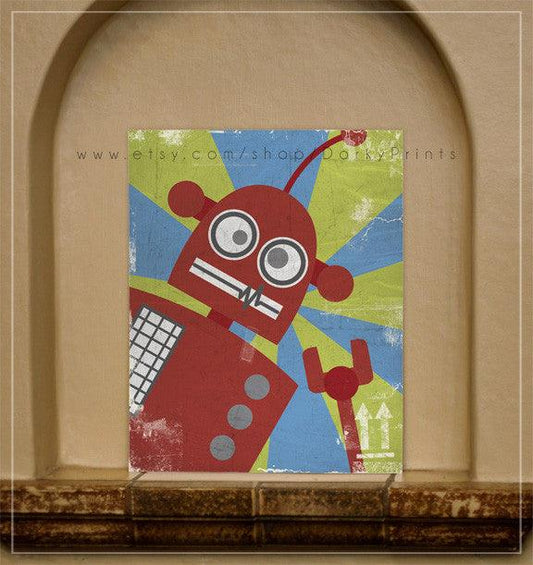 Red Robot 8x10" Printable