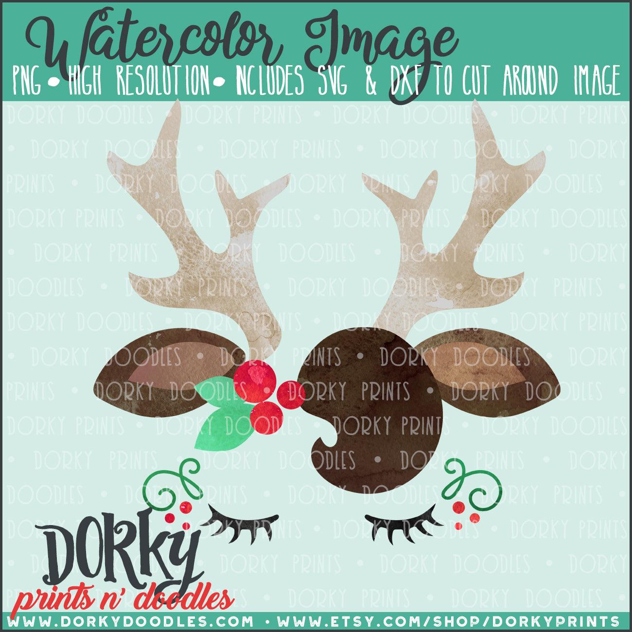 Reindeer Watercolor PNG