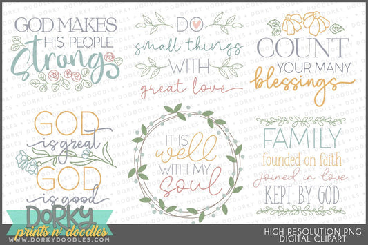 Religious Sayings Clipart - Dorky Doodles