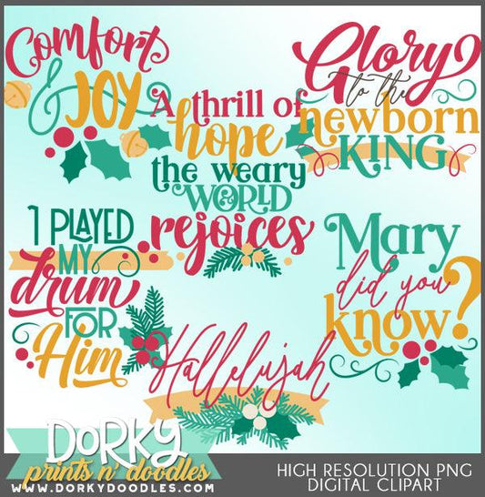 Religious Words and Titles Christmas Clipart