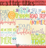 Road Trip Word Art Clipart