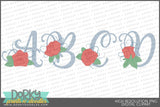 Rose Alphabet Clipart