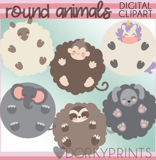 Round Animals Clipart