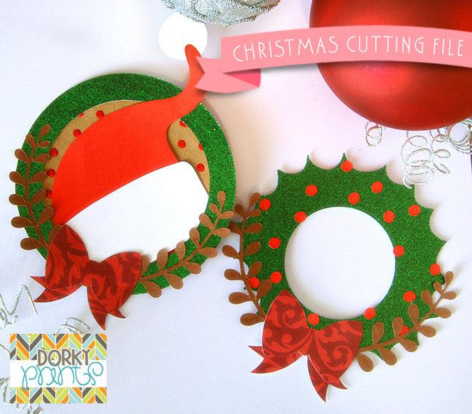 Santa Hat and Wreath Cuttable Files