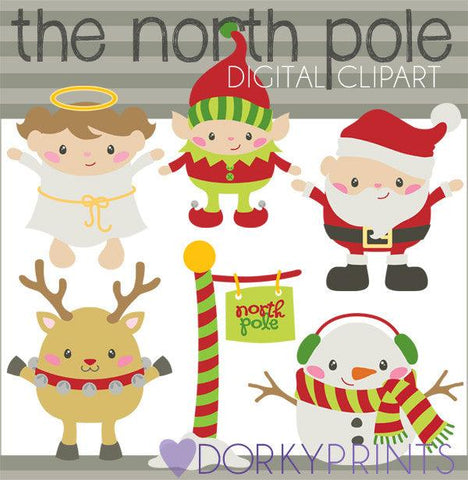 Santa's North Pole Christmas Clipart