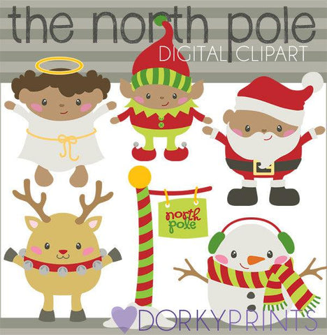 Santa's North Pole Christmas Clipart