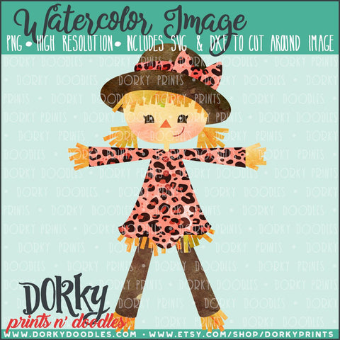 Scarecrow Girl Watercolor PNG