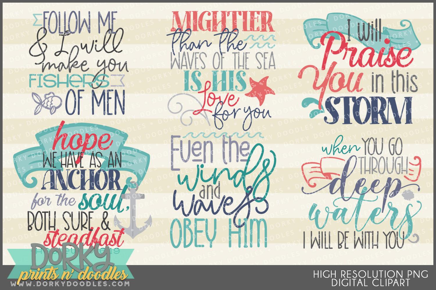 Sea Bible Sayings Clipart