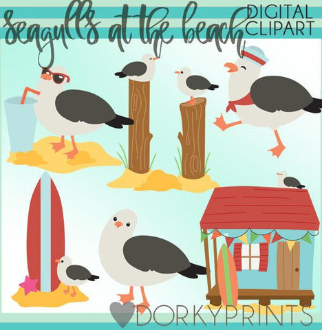 Seagulls of Summer Clipart