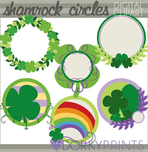 Shamrock Circles Holiday Clipart