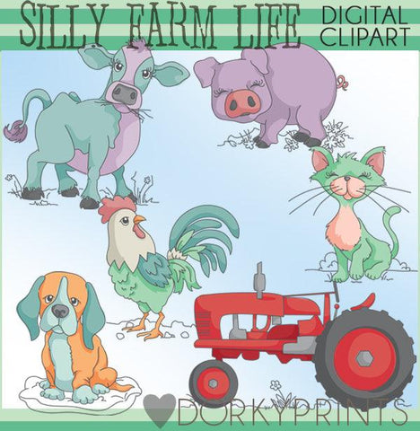 Silly Farm Animals Clipart