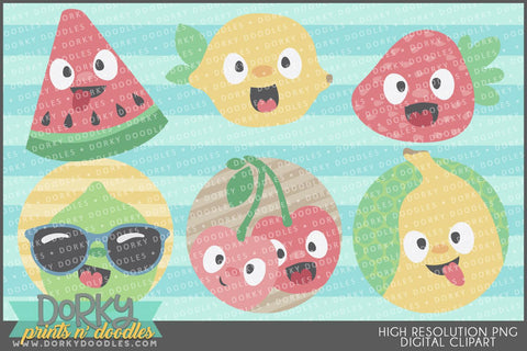 Silly Fruity Food Clipart