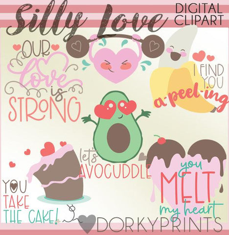 Silly Love Valentine Clipart