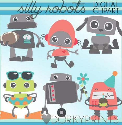 Silly Robot Sci-Fi Clipart