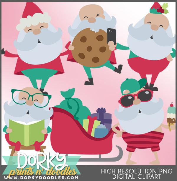 Silly Santa Christmas Clipart