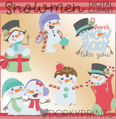 Silly Snowman Christmas Clipart