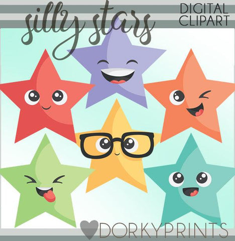 Silly Stars Back to School Clipart
