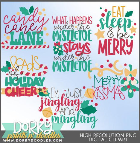 Silly Words and Titles Christmas Clipart