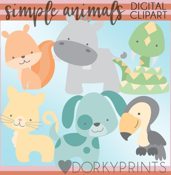 Simple Animals Clipart