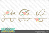 Simple Floral Alphabet Clipart