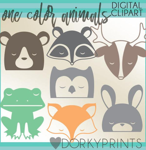 Simple Woodland Animals Clipart