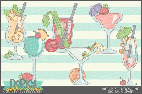 Sketchy Cocktail Clipart
