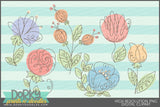 Sketchy Flowers Spring Clipart