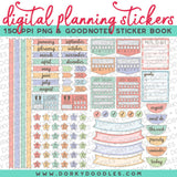 Sketchy Mermaid Extra Digital Planner Stickers