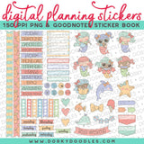 Sketchy Mermaids Digital Planner Stickers