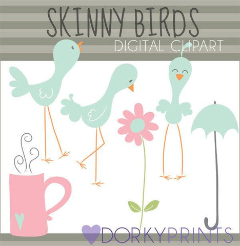 Skinny Bird Clipart