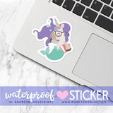 Smart Mermaid Unicorn Large Waterproof Sticker