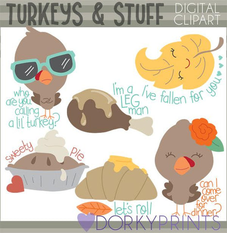 Snarky Turkeys Thanksgiving Clipart
